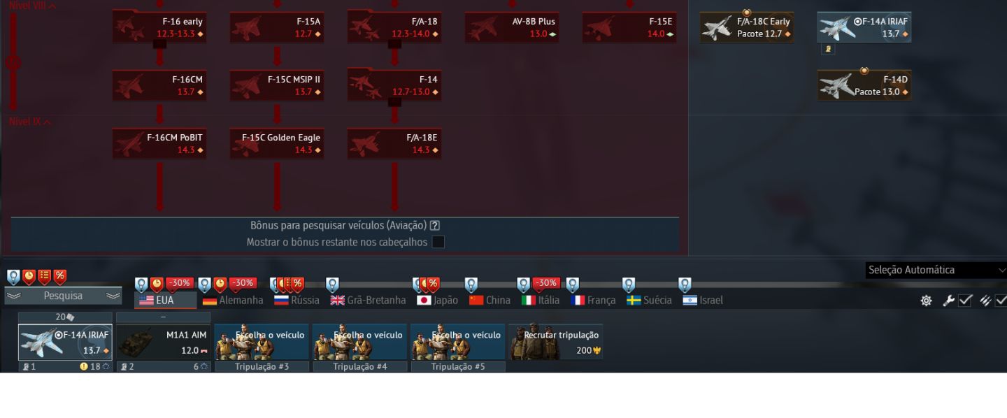 1 x Conta WarThunder com Alemanha/Russia FULL TOP TIER