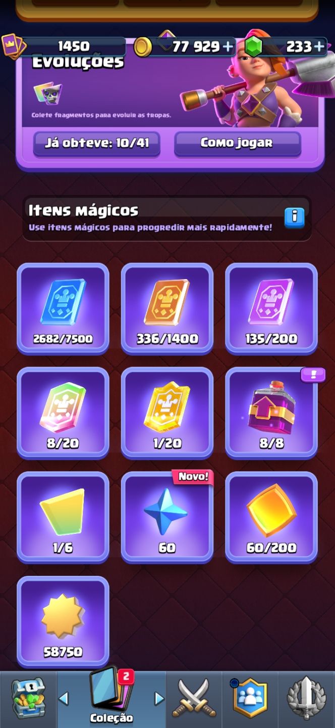 CONTA CLASH ROYALE DE 9 ANOS HIGH LEVEL +10.300 TROFÉUS
