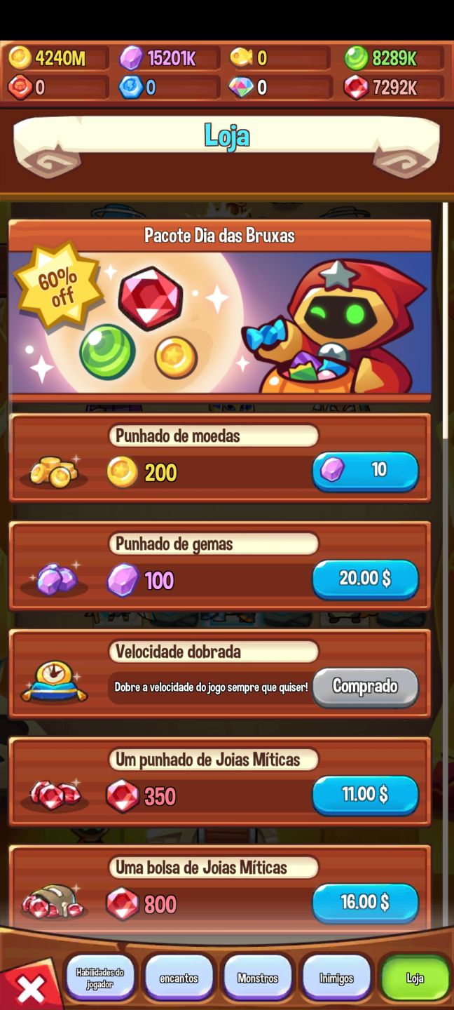 Conta de Summoners com monstros insanos le a descrição