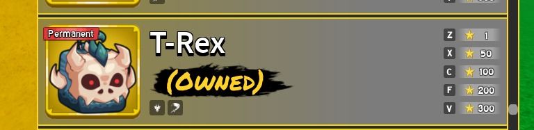 CONTA BLOX FRUIT | T-REX PERM+BUDDHA PERM + DARK BLADE + 1 STORAGE