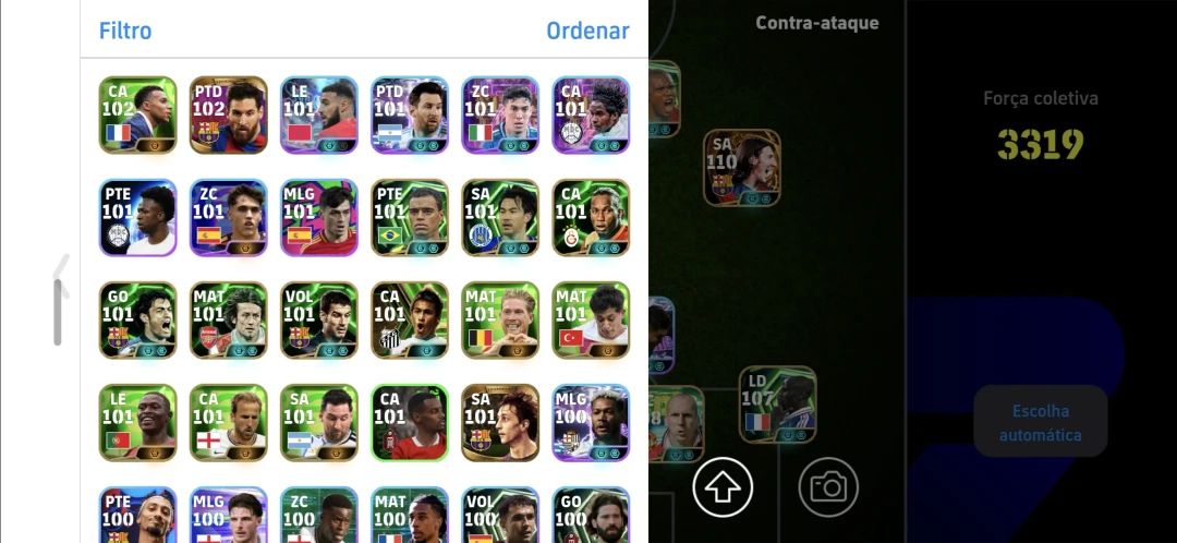 Conta Efootball 3330+ DE FORÇA COLETIVA, KONAMI ID , MESSI 110 E + RAROS