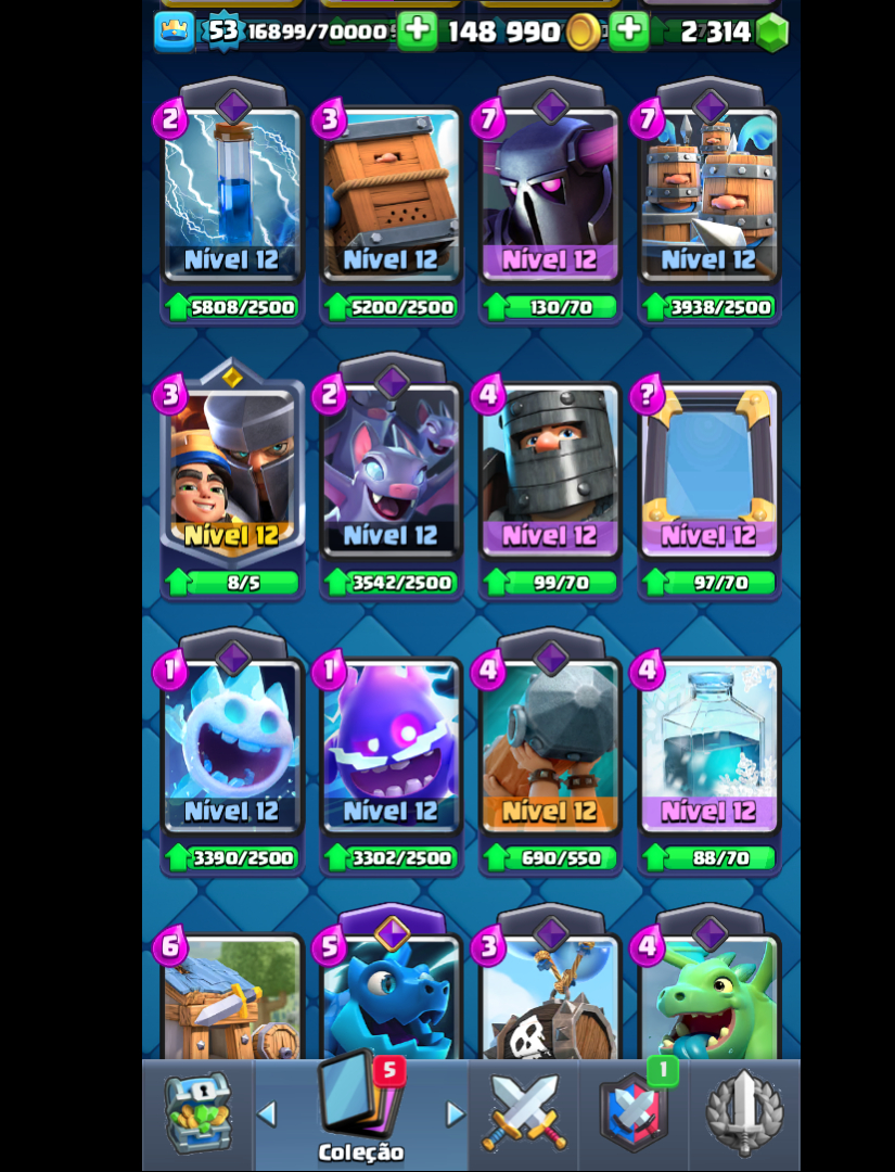 Conta de clash royale muito boa com 9k trofeus