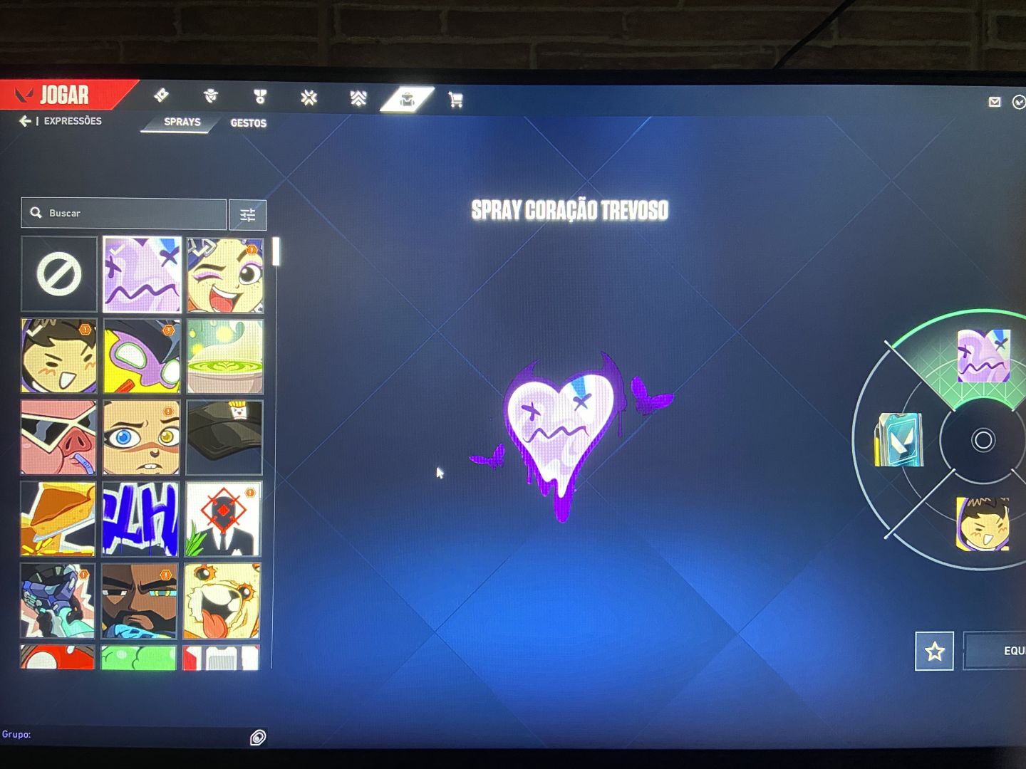 Conta de Valorant, vandal gatinho e Aeris (nova) elo ouro 2