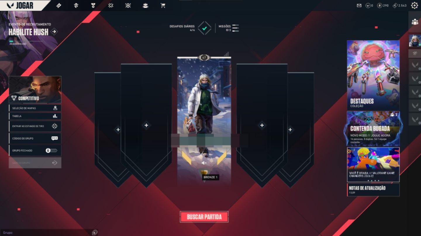 Conta Valorant | Lvl 47 | | 1 Vandal de passe | uma faca de passe