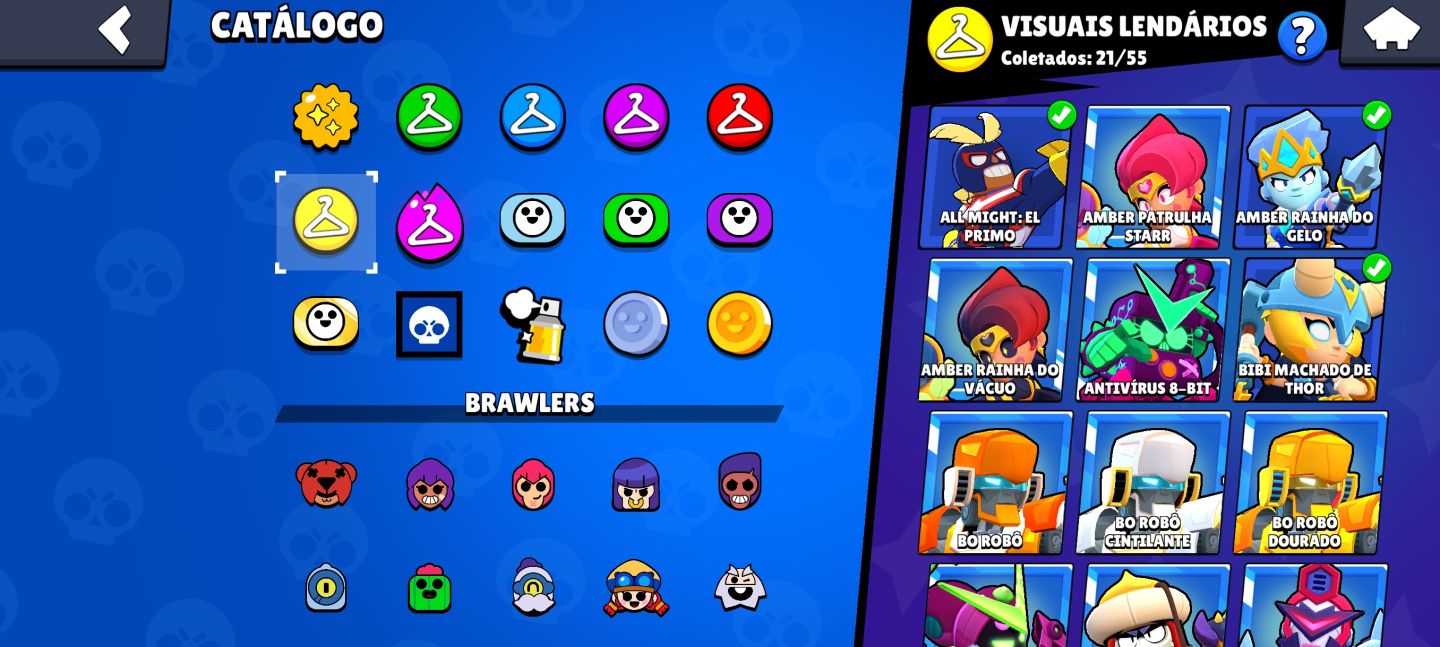 CONTA BRAWL STARS FULL 11 + SKINS RARAS E TODAS HIPERCARGAS