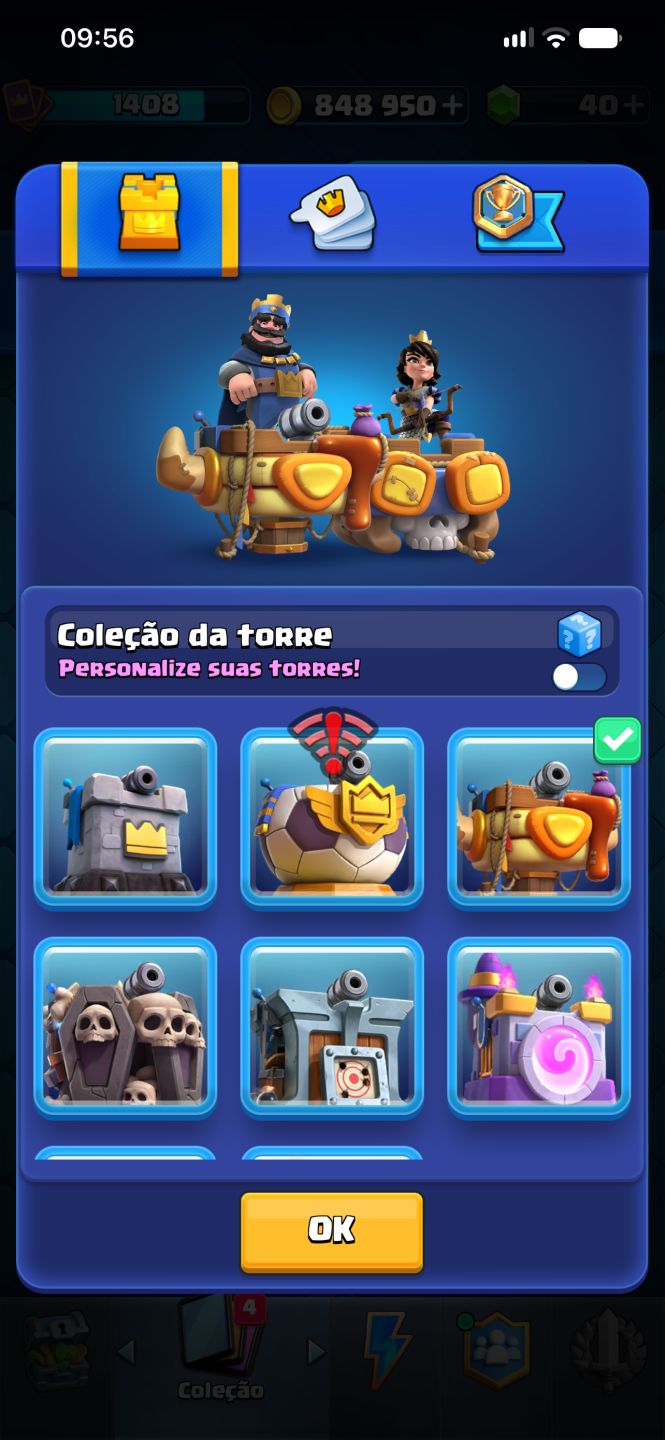 Conta Clash Royale 7652 Troféus Nv 1408 ARENA 20