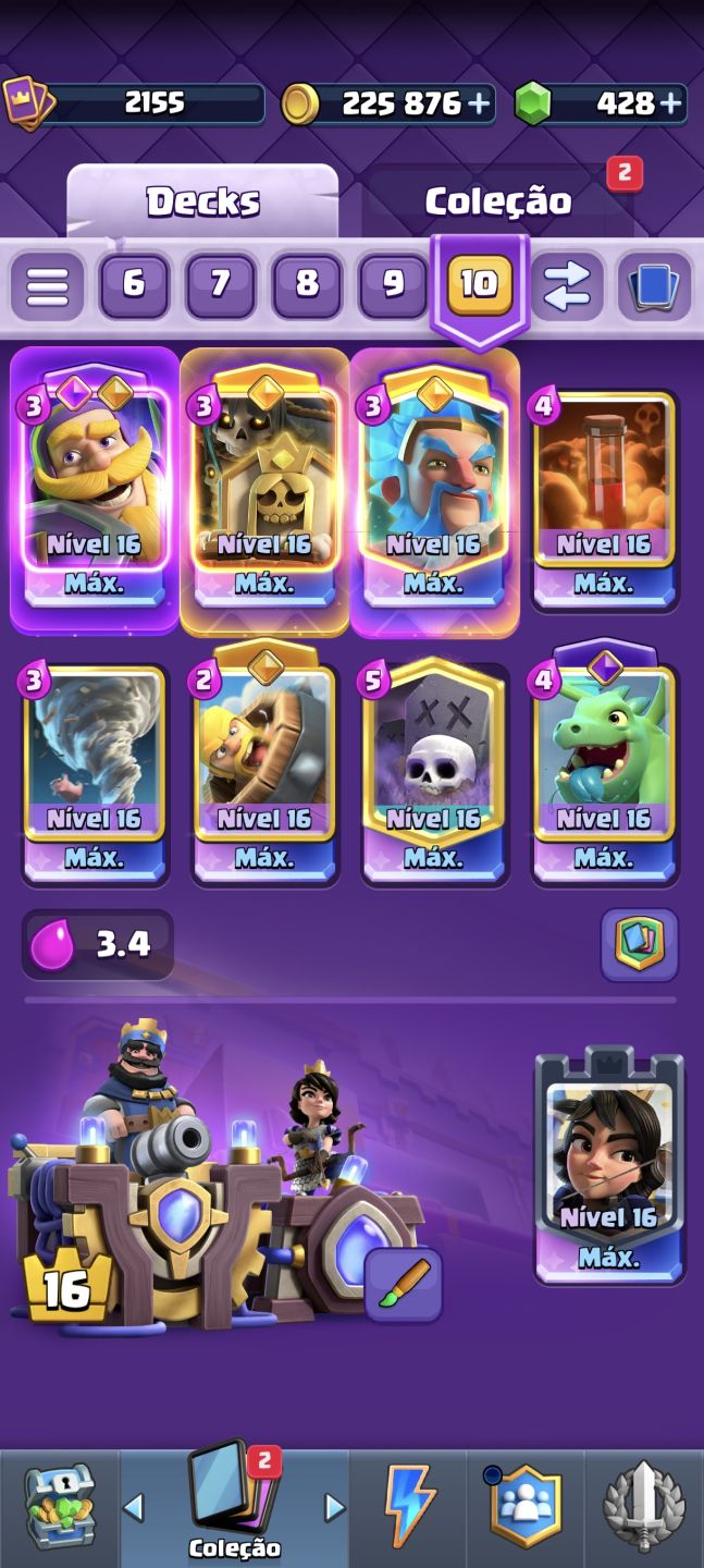 Conta de Clash Royale profissional e competitivo.