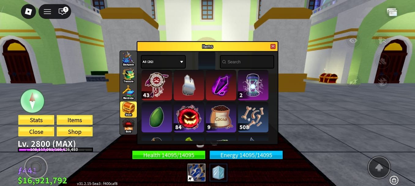 CONTA BLOX FRUITS LV MAX (LV. 2800)