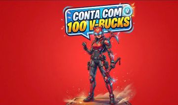 Conta de Fortinite, com 100 vbucks, e 3 skins