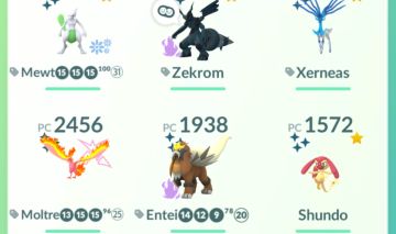 Conta Pokémon go 3 mewtow armadura 1 mesprit shundo 6 shundo 40 lendários