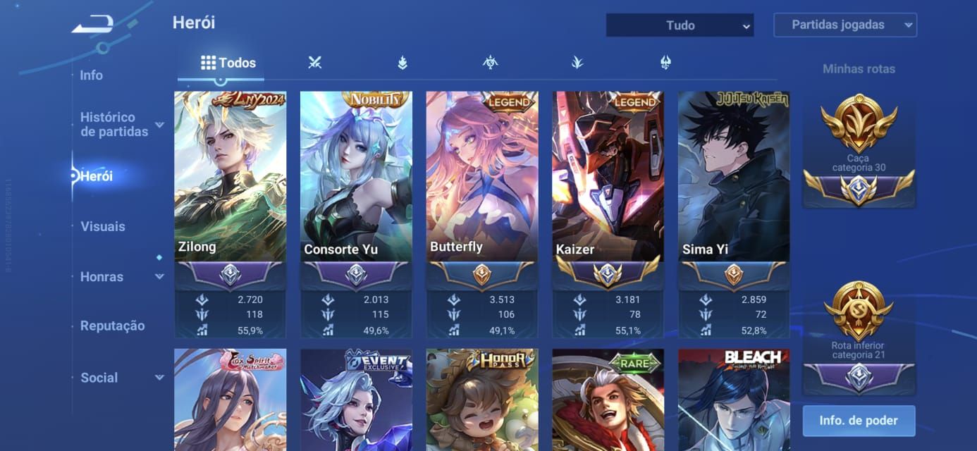 CONTA HONOR OF KINGS RARA! CRIADA DESDE O BETA VÁRIAS SKIN GACHA QUASE VIP9