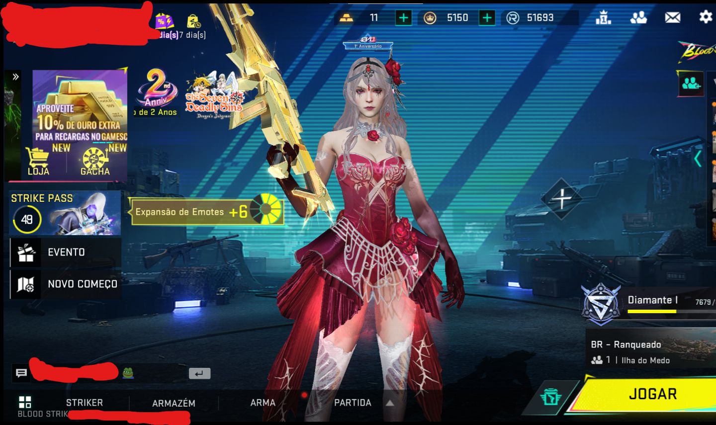 CONTA BLOOD STRIKE ANTIGA FULL ACESSO