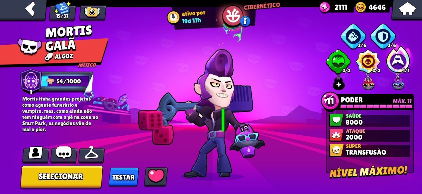 CONTA BRAW STARS COM TODOS OS PERSONAGENS E BOA QUANTIDADE DE SKINS