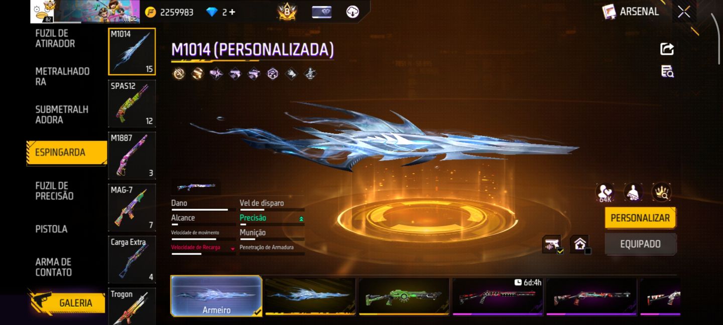 CONTA FREE FIRE EXCLUSIVA SEMI FULL E MUITO RARA!