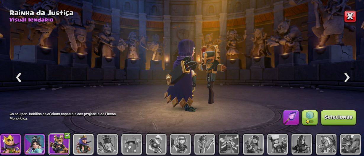 Clash of Clans CV18 muito bem upado - skins raras de heróis TKG
