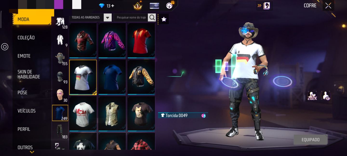 CONTA DE FREE FIRE NÍVEL 63