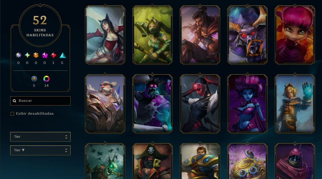 CONTA LOL - 57 LV - OURO - HONRA 5