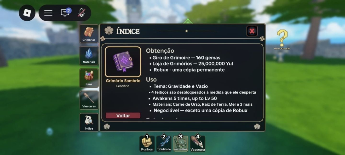 LENDAS DE TREVO :GRIMÓRIOS, CONTAS, ITENS, AURAS E SERVIÇO DE CLASSE!