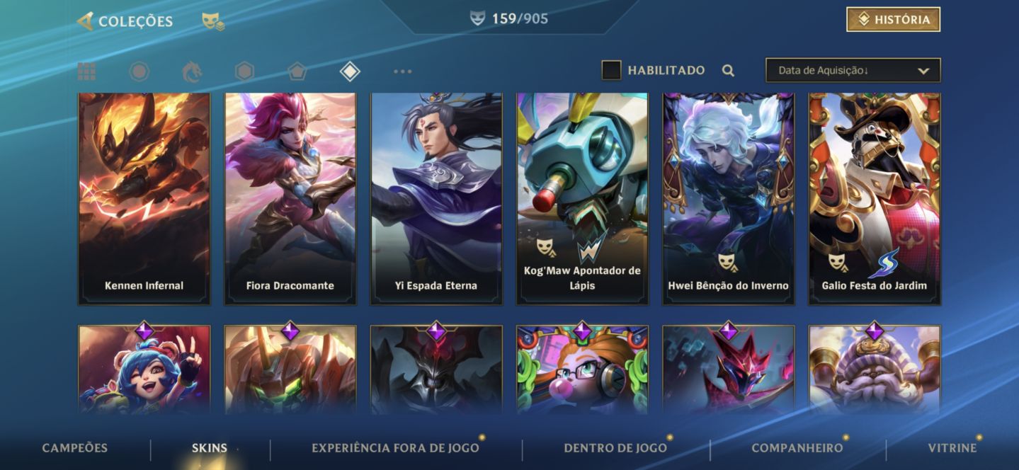 Conta de wild rift ótima pra pro players