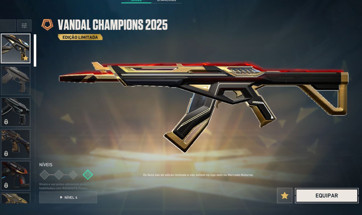 PROMOÇÃO!! Conta de valorant com 1k+ gasto VANDAL CHAMPION 2025