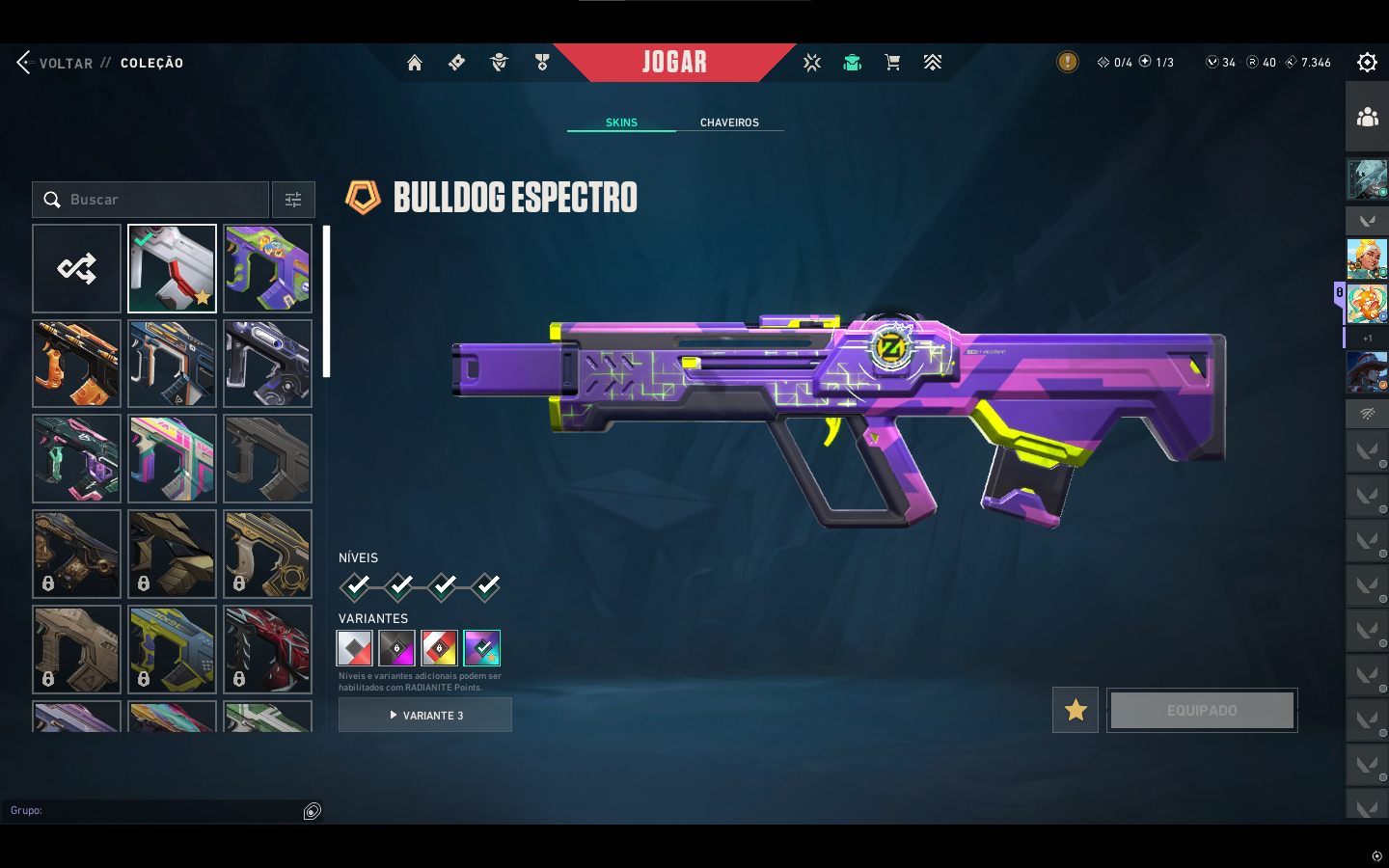 Conta Valorant Full Skins Raras + Facas | Alto Nível | R$1.500 (Negociável)