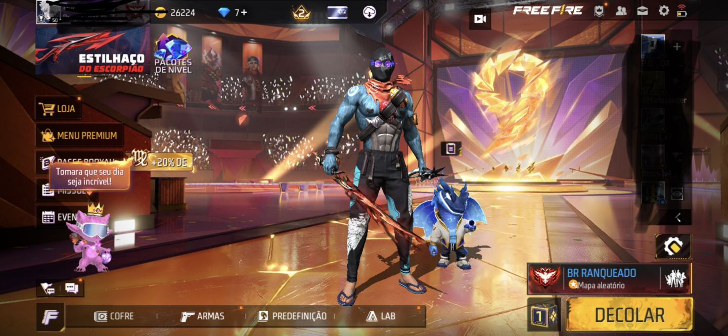Conta lvl 50 com calça angelical