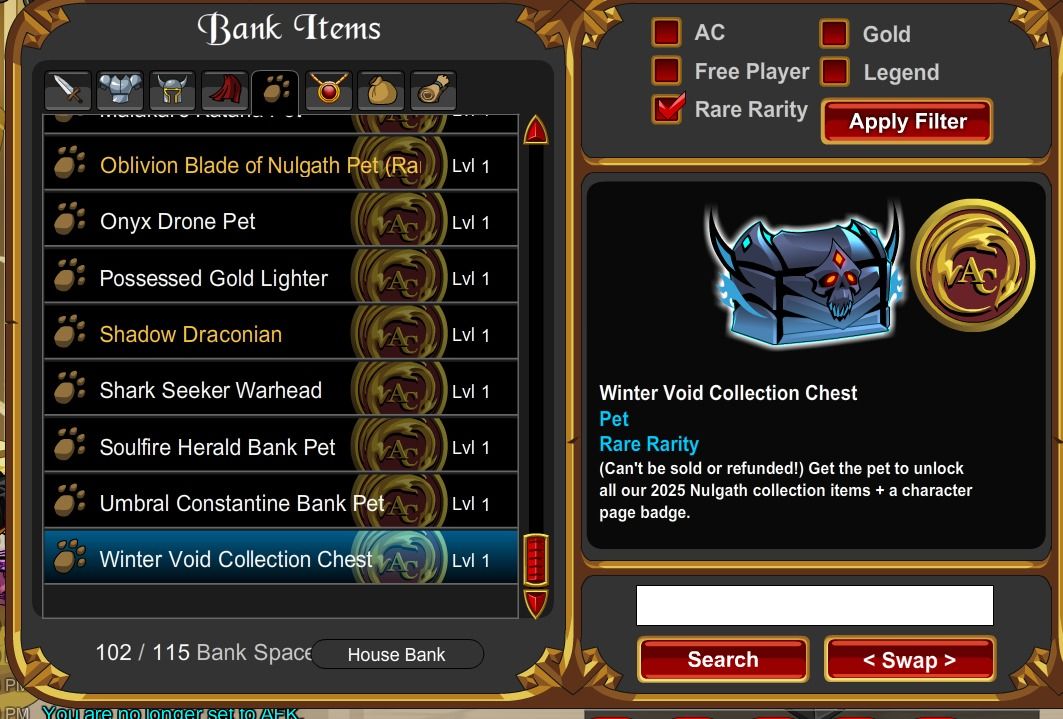 CONTA AQW MUITO COMPLETA A VENDA