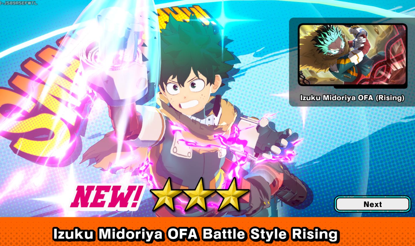 Conta My Hero Ultra Midoriya Tech+rapid