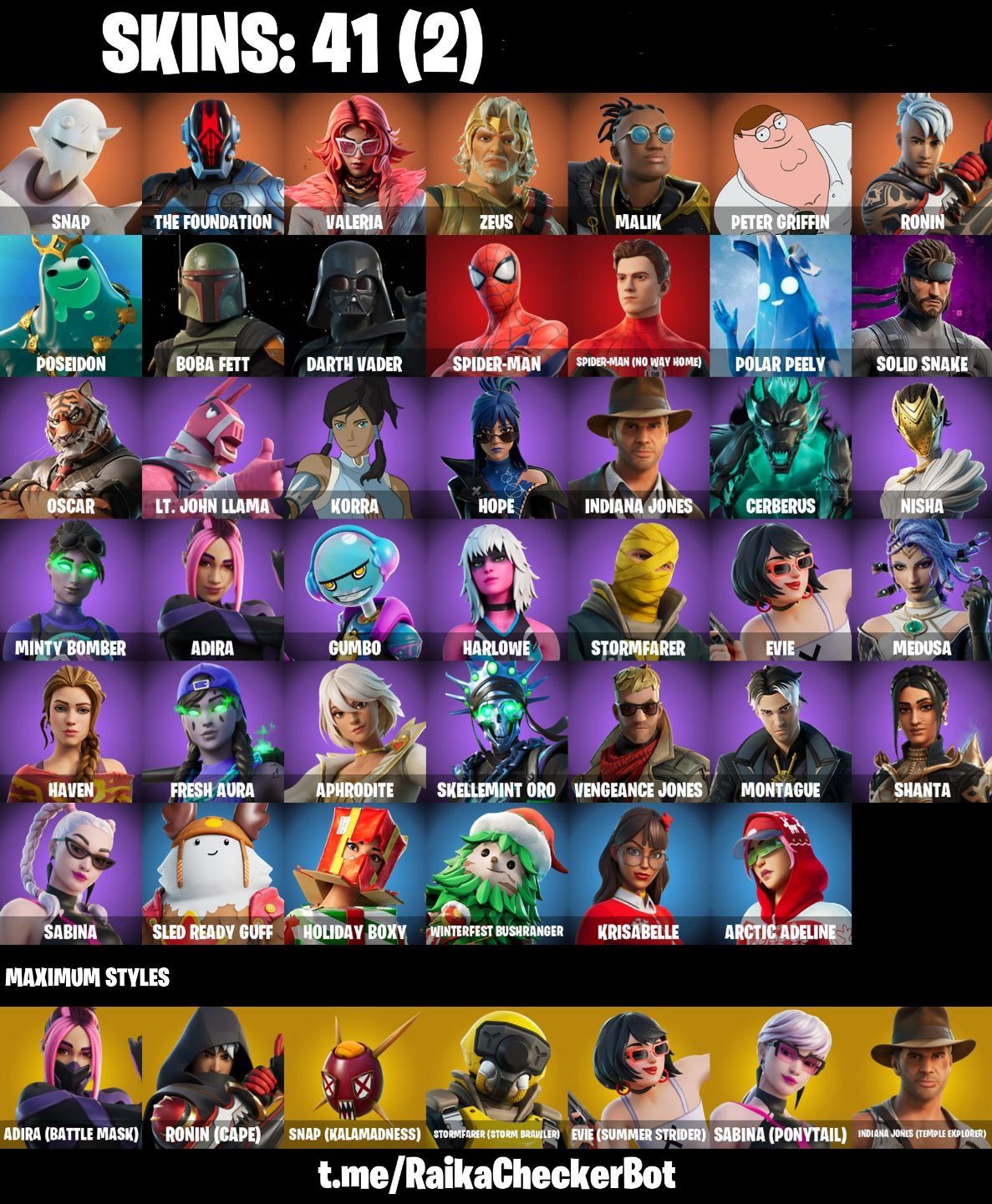 CONTA FORTNITE com PACOTE LENDAS de MENTA, TOM HOLLAND, 41 SKINS e MUITO MAIS!