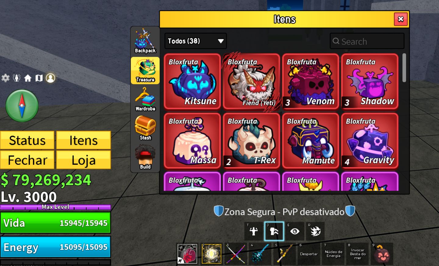 CONTA BLOX FRUITS LEVEL 3000 | 16 PERMS | TODAS AS GAMEPASSES | 6 V4 FULL
