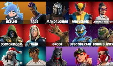 Fortnite | 36 Skins | Wolverine, Mandalorian, Doom Slayer e Geralt | Get Grid