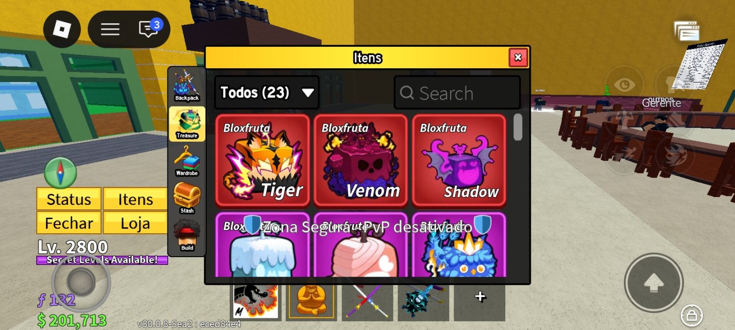 Conta de king legacy/blox fruits/haze seas