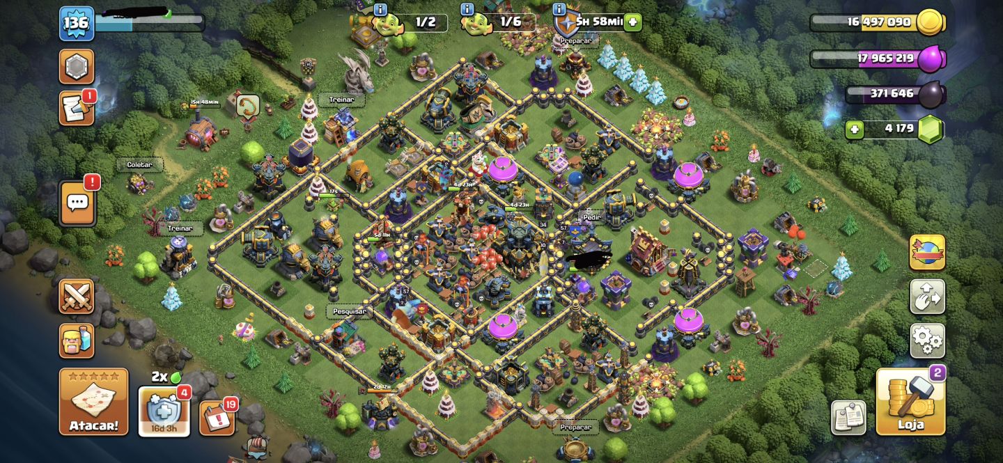 (PREÇO NEGOCIAVEL) CONTA CLASH OF CLANS CV 17
