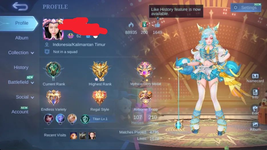 CONTA MOBILE LEGENDS COM 210 SKINS [SMURF] LEIA DESCRIÇÃO