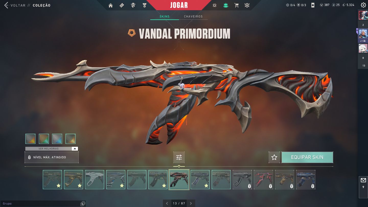 Conta Nivel 300 com varias Skin, Mais de 2k de Skin