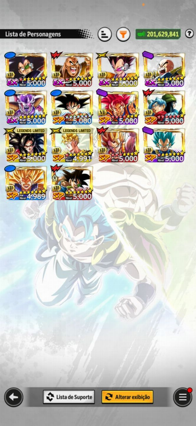 CONTA AVANÇADA COM O NOVO GOGETA ULTRA 12*, BROLY LR 8*, GOKU BLACK LR 14*