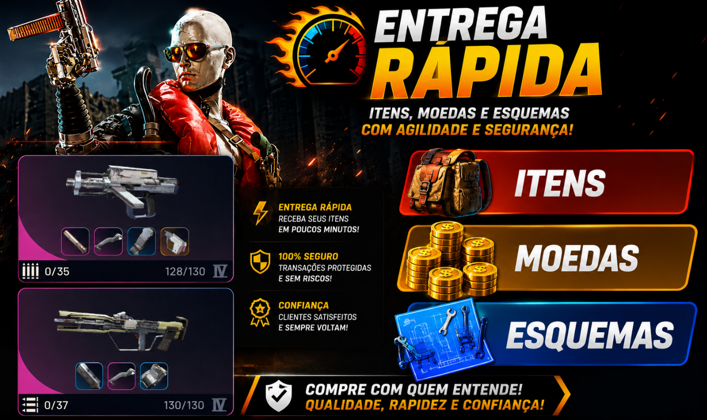ARC Raiders | Venda de Itens + Moedas + UP Rápido (Galo Sucatinha)