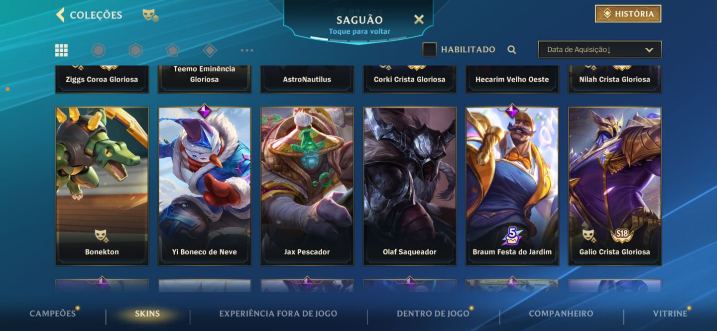 Conta Wild Rift Mestre 3 full champs, 82 skins