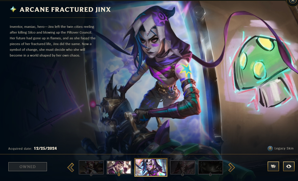 Conta com 1328 skins,jinx arcane, kaisa do uzi pax sivir/jax, Yi commander, Yone