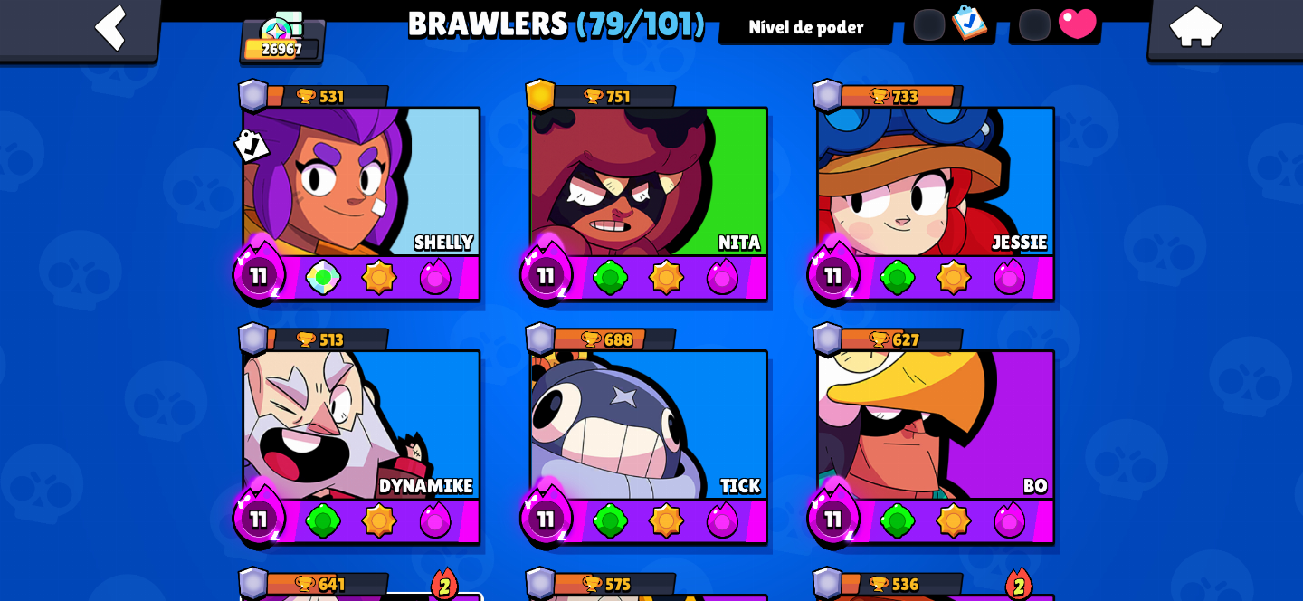 Duas contas Brawl Stars antigas e paradas