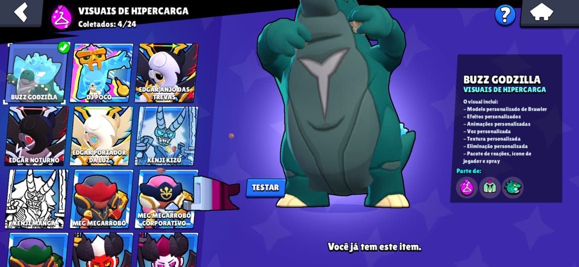 CONTA BRAWLSTARS | LENDÁRIO | TODOS BRAWLERS | 50K | RECHEADA DE SKINS | COLEÇÃO