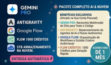 GEMINI PRO, FLOW, VEO, OMNI, 5TB - 1 Mes (Compartilhável)