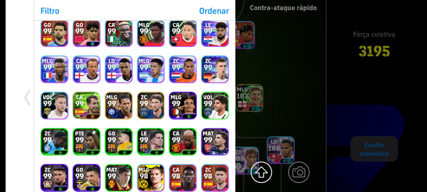 Conta Efootball RARA! 3195 Força | Suárez 105 + Romero 106 + Edmilson + Zanetti