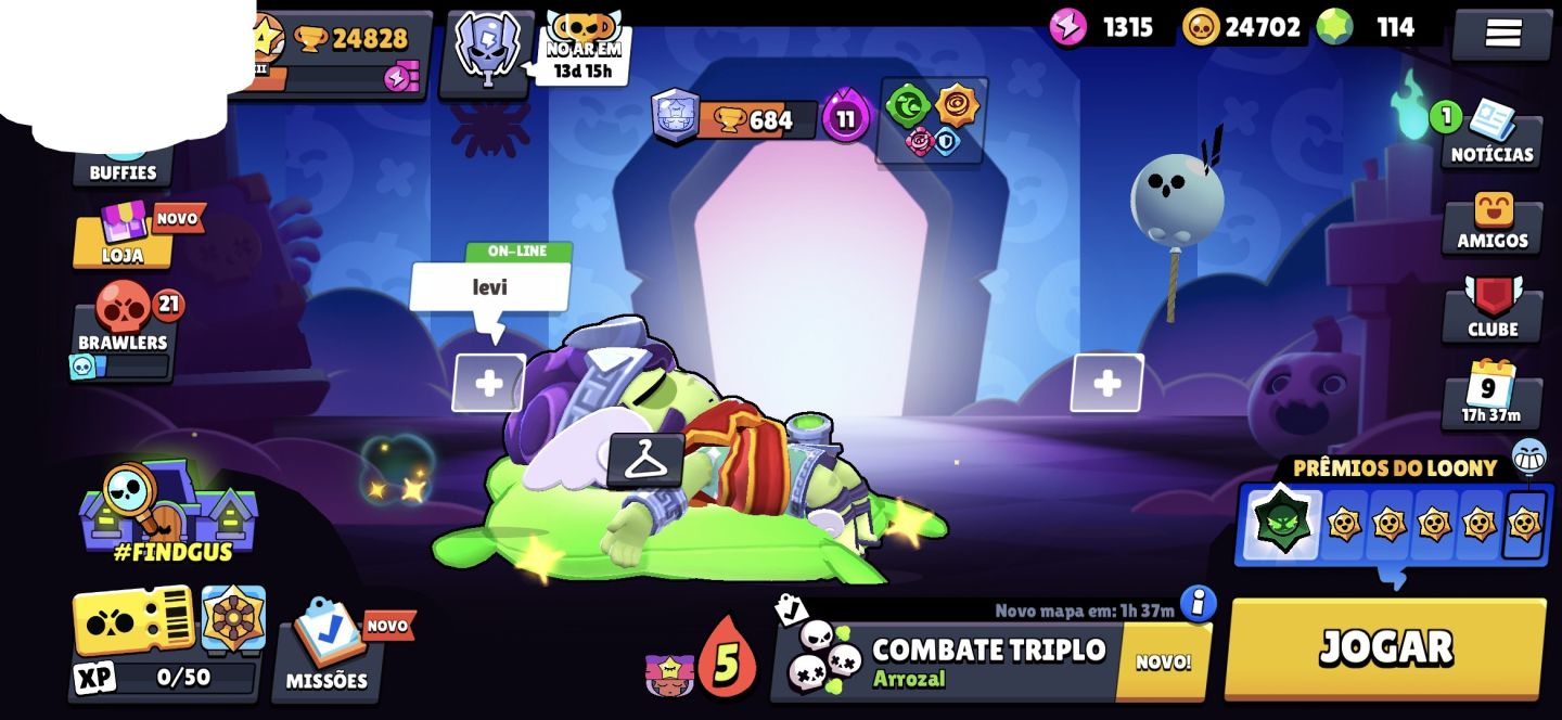 CONTA DE BRAWL STARS, CLASH ROYALE E CLASH OF CLANS COM SKIN RARAS