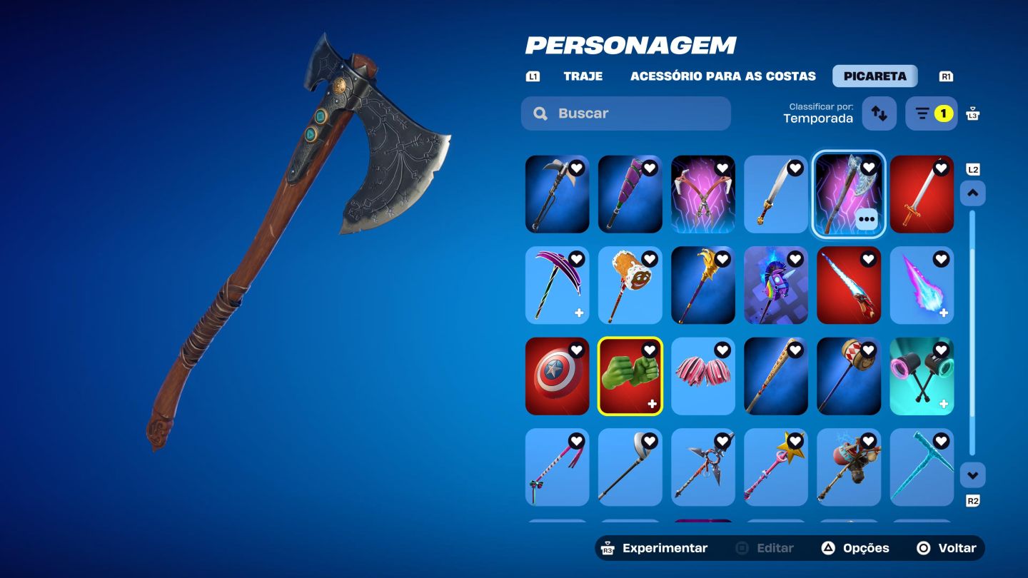 CONTA FORTNITE: 242 SKINS + 184 PICARETAS | KRATOS PS5 + MACHADO DO KRATOS