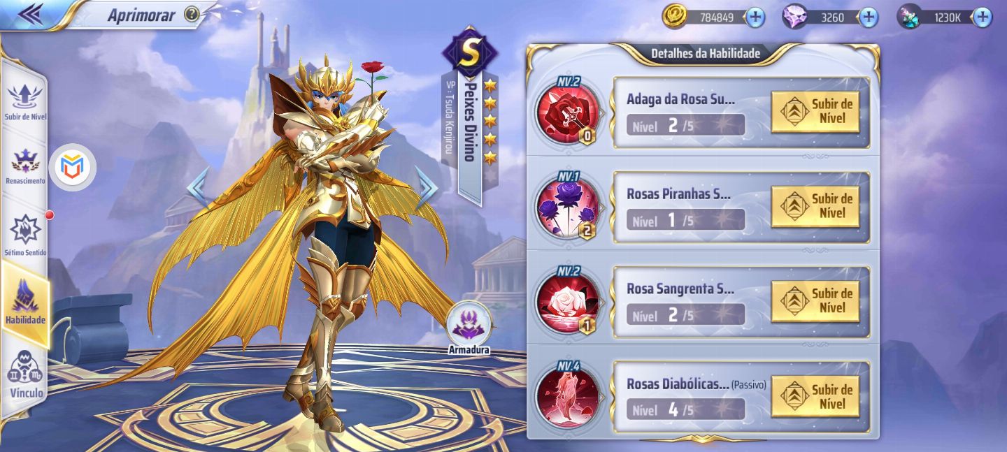 Conta A149 LV43 com Alone PP, Apolo, Seraphina, Thanatos, Hypnos e Oneiros!