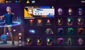 Contas de Free Fire Varias Skin Rara! Com Sombra Roxa!!