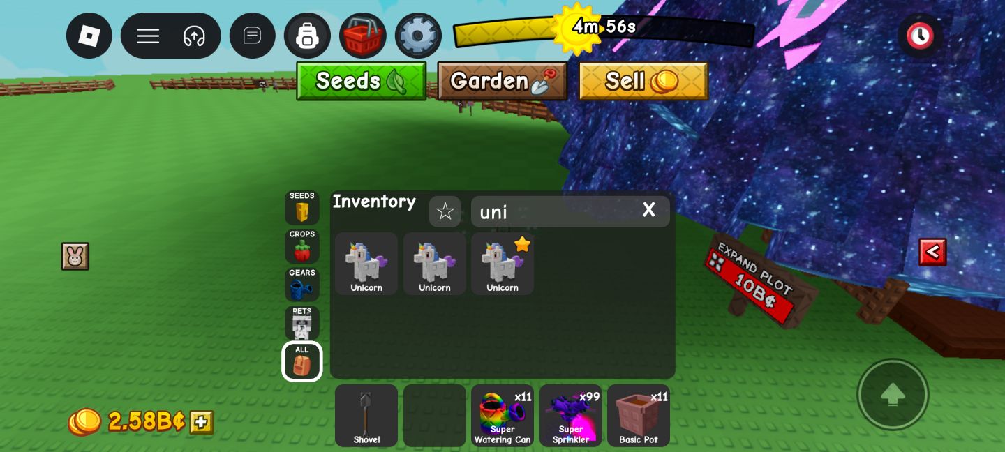 Conta Roblox básica , Focada em Grow a Garden 2