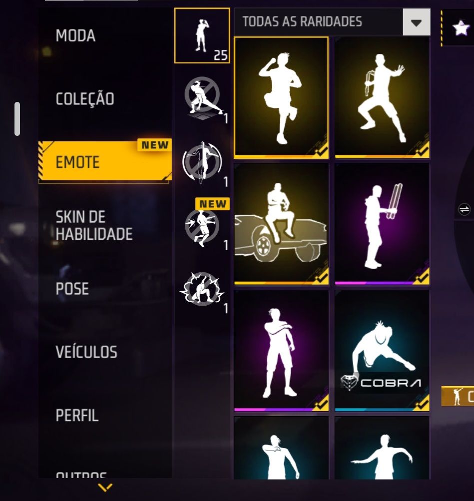 Conta rara free fire