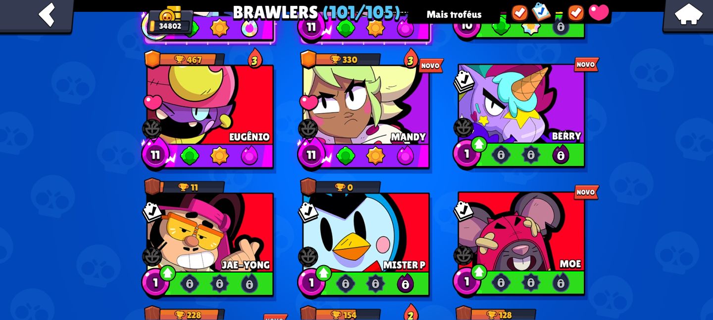 CONTA DE BRAW STARS COM 34K DE TROFÉUS